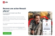 Page XTB avec 1 action gratuite Renault