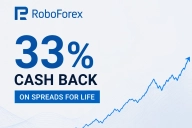 Roboforex Rebate - Get 33% Cash Back on Spreads for Life