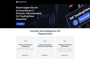 Screenshot showing how to get a free TradingView subscription on Pepperstone and the qualifying conditions