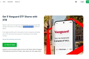 XTB Referral Code UK: XTBUK + 5 Free Vanguard ETF Shares
