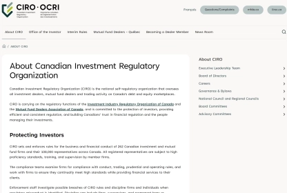 CIRO Regulated Forex Brokers - List