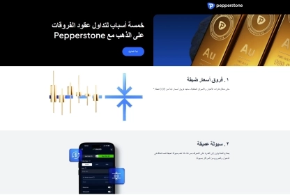 Pepperstone Gold trading page showing trading conditions and available offers