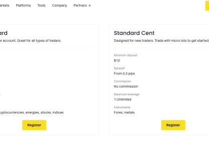 Exness Standard vs Standard Cent - Account Comparison