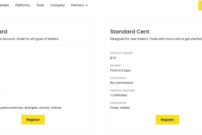 Exness Standard vs Standard Cent - Account Comparison