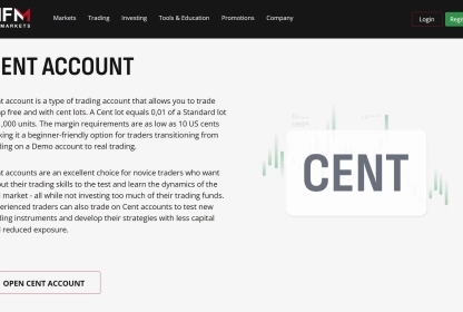 HFM broker Cent Account overview with features