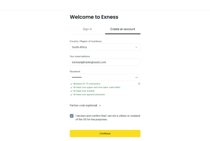 Apertura de Cuenta de Exness - Guía Paso a Paso