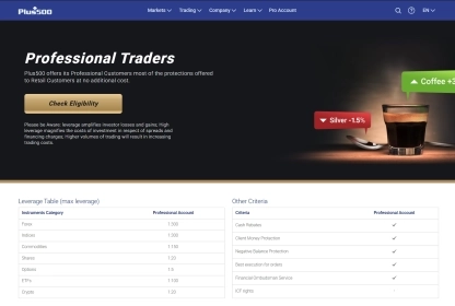 Plus500 Professional account - Advantages & How to get it