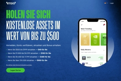 eToro: Gratis Aktie oder Krypto als Willkommensbonus