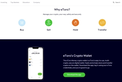 eToro Wallet Review - Features, Fees, and Security