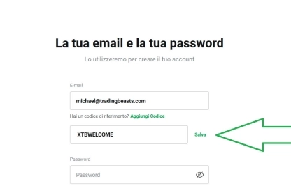 Codice referral XTB: XTBWELCOME