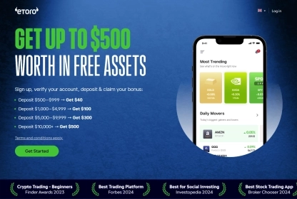 eToro Free Stock/Crypto - Sign Up Bonus
