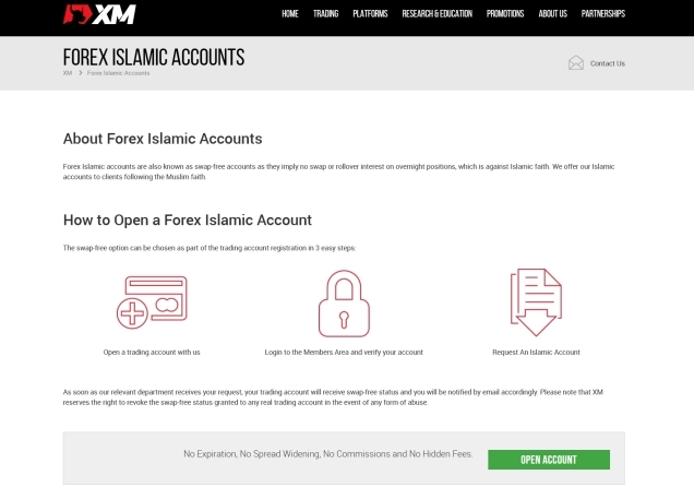 Revue du compte Islamique XM