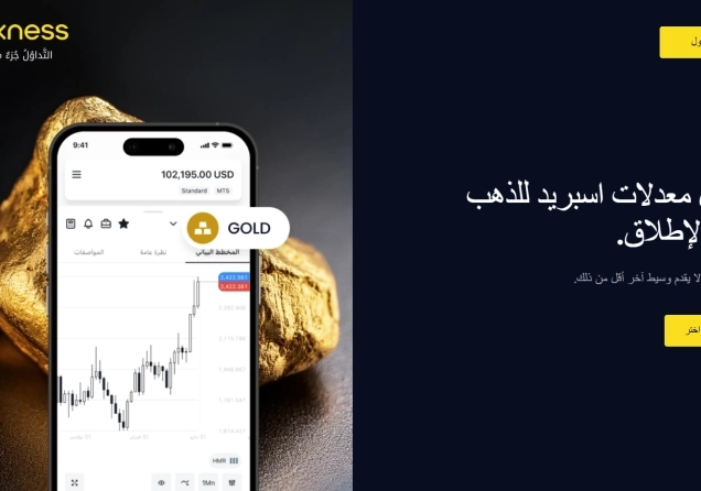 تداول الذهب مع Exness - الفروق & ساعات التداول