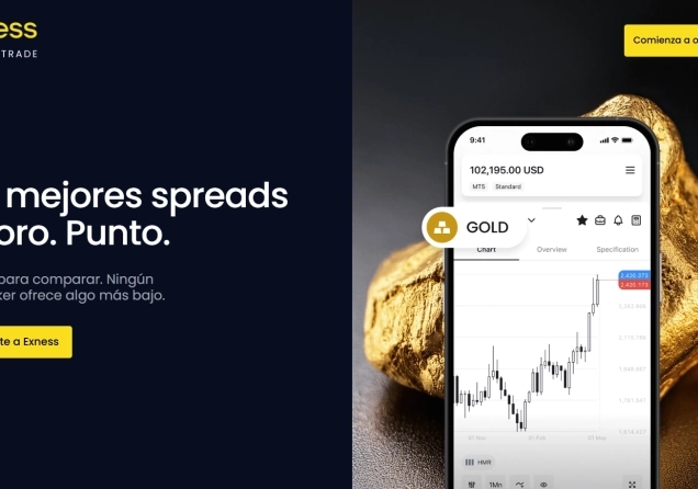 Exness Comercio de Oro - Spreads y Horarios de Trading