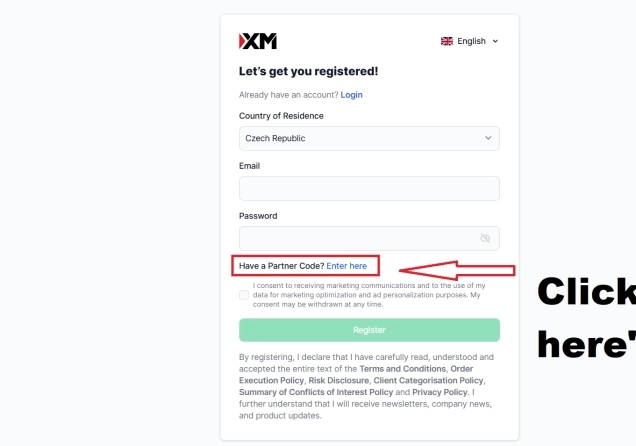 XM Partner Code