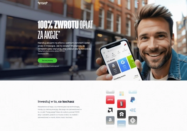 Kod promocyjny eToro - Zaoszczędź do 100$ na opłatach prowizyjnych
