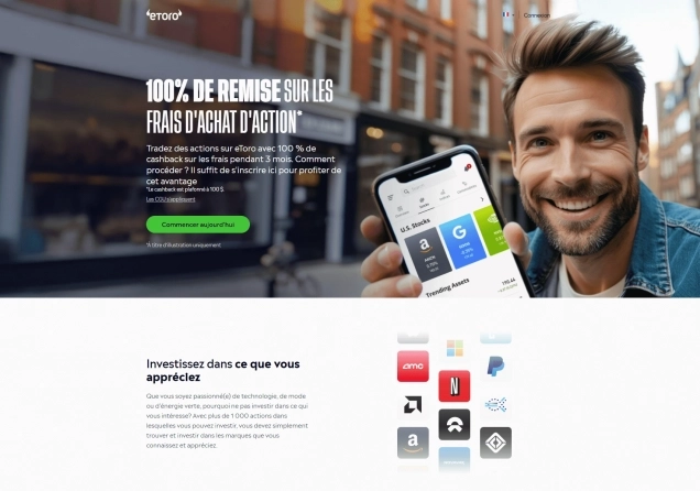 Code de Parrainage eToro- Jusqu’à 100 $ offerts sur les frais