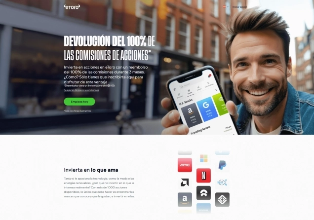 Código promocional de eToro - Ahorra hasta 100$ en comisiones
