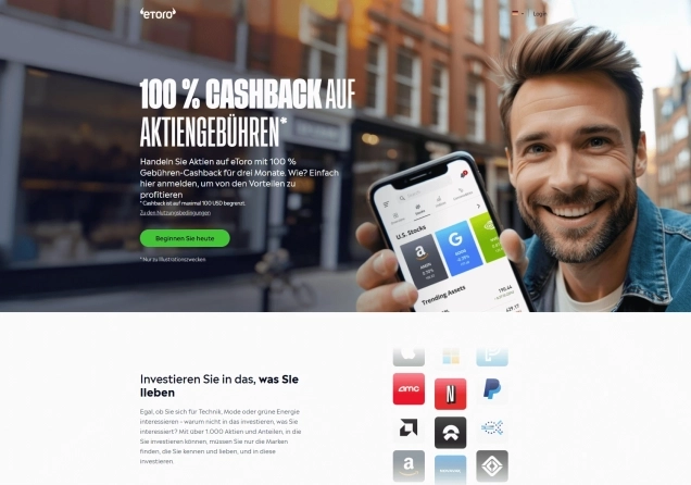 eToro Promo-Code - Bis zu 100 $ Brokergebühren sparen