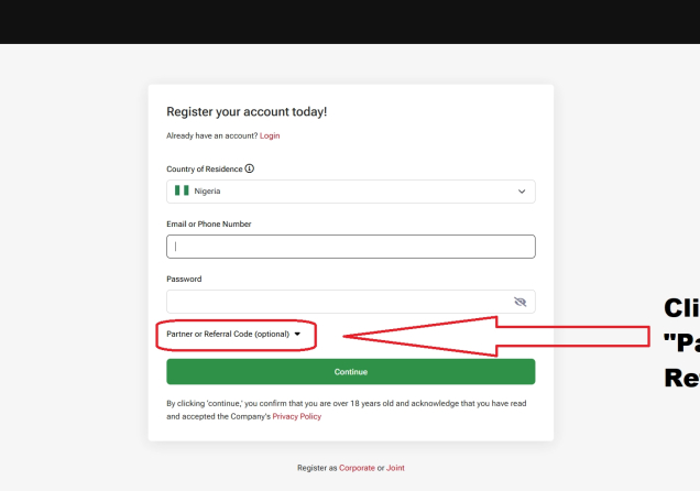 HFM شريك/كود الإحالة: كود جاهز للاستخدام بالداخل