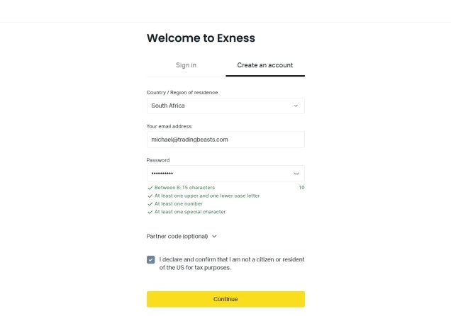 Exness Account Opening - Step-by-Step Guide