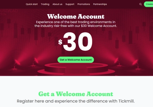 Tickmill $30 Welcome Bonus - How to Claim It + T&C