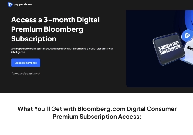 Pepperstone Bloomberg Page