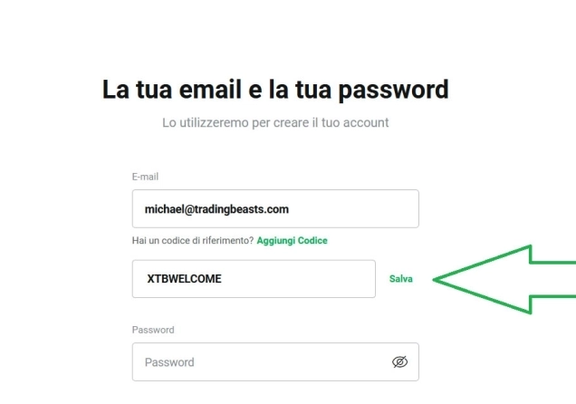 Codice referral XTB: XTBWELCOME