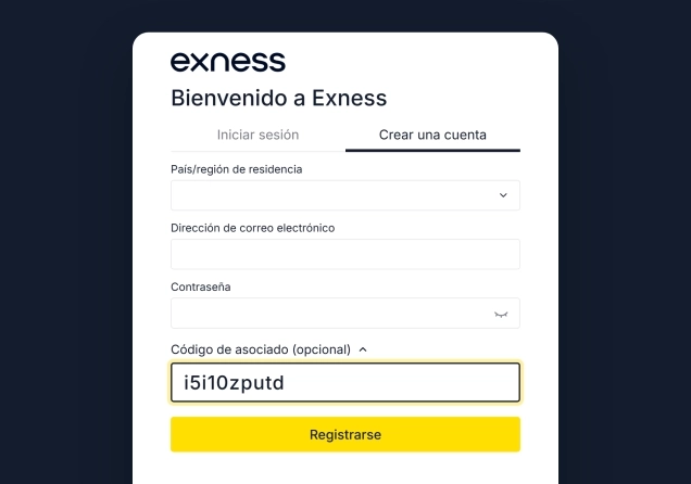 Código de Asociado Exness: 35% Reembolso Diario