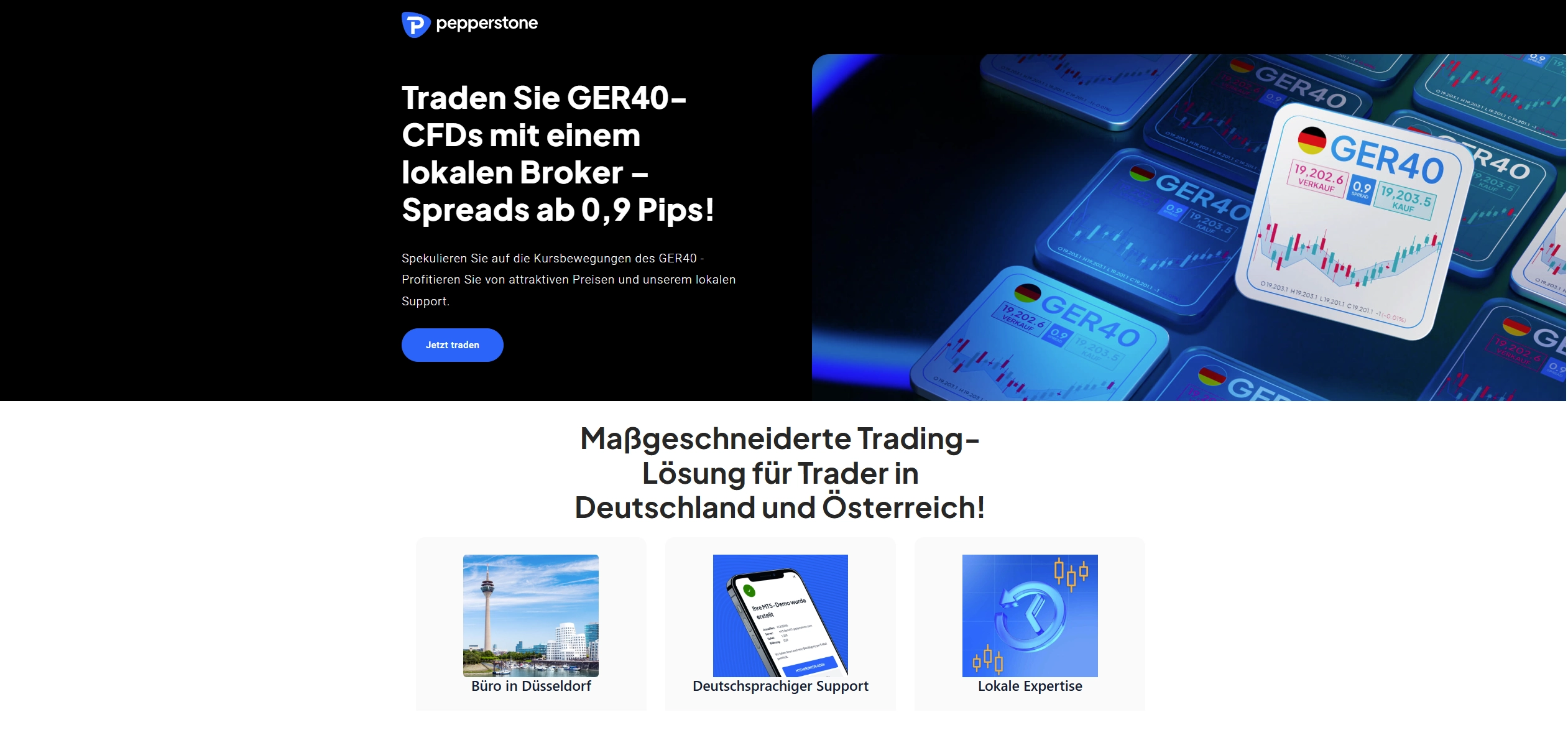 Pepperstone mit dem GER30-Index