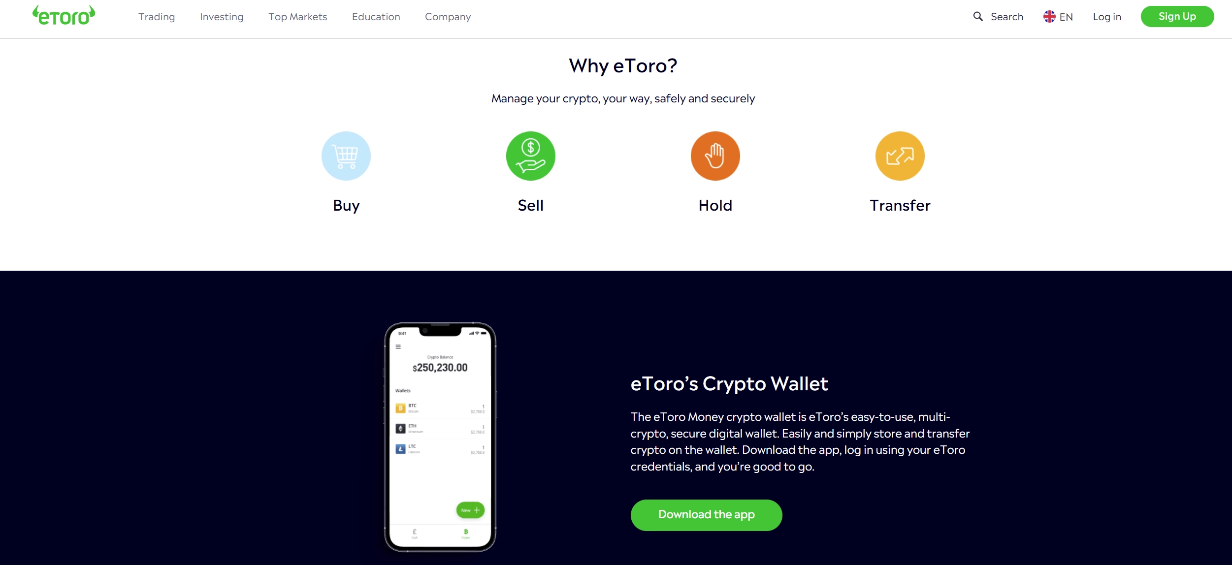 eToro Wallet Review ▶️ Features, Fees, and Security