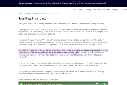 Migliori Broker Con Trailing Stop Loss