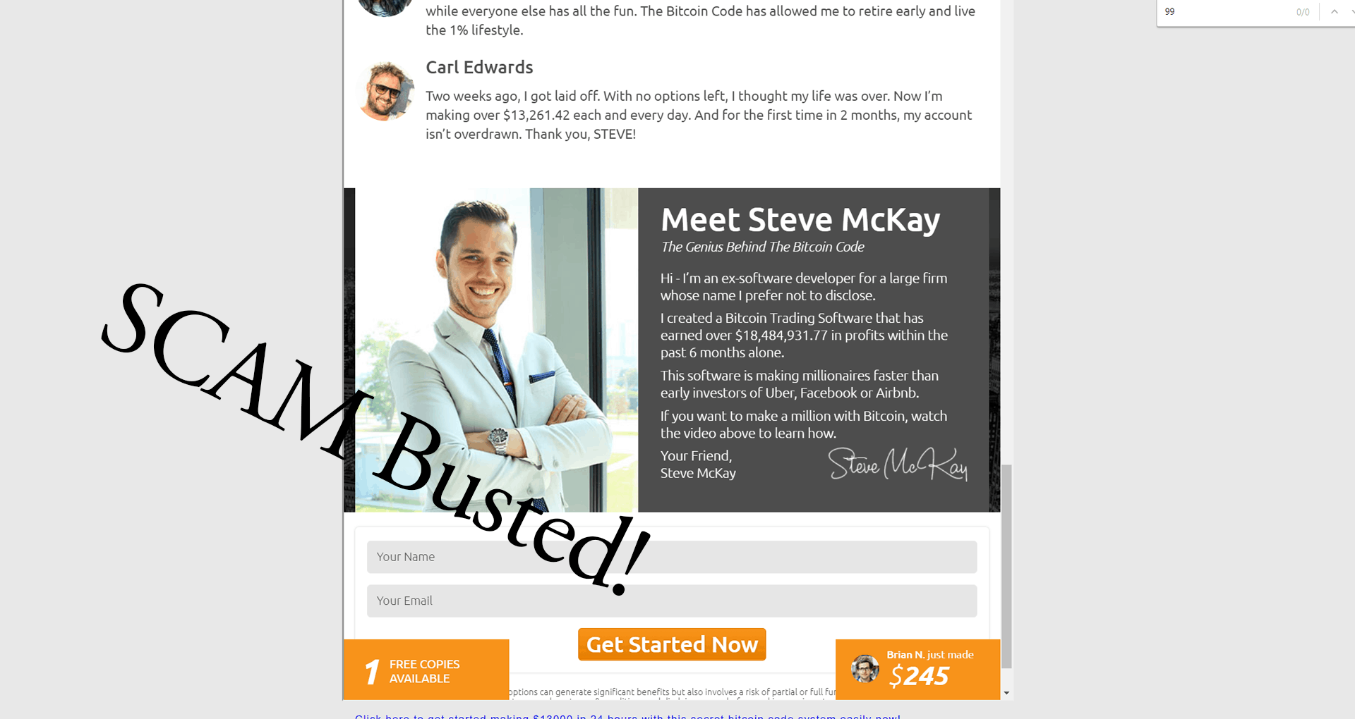 steve mckay bitcoin email