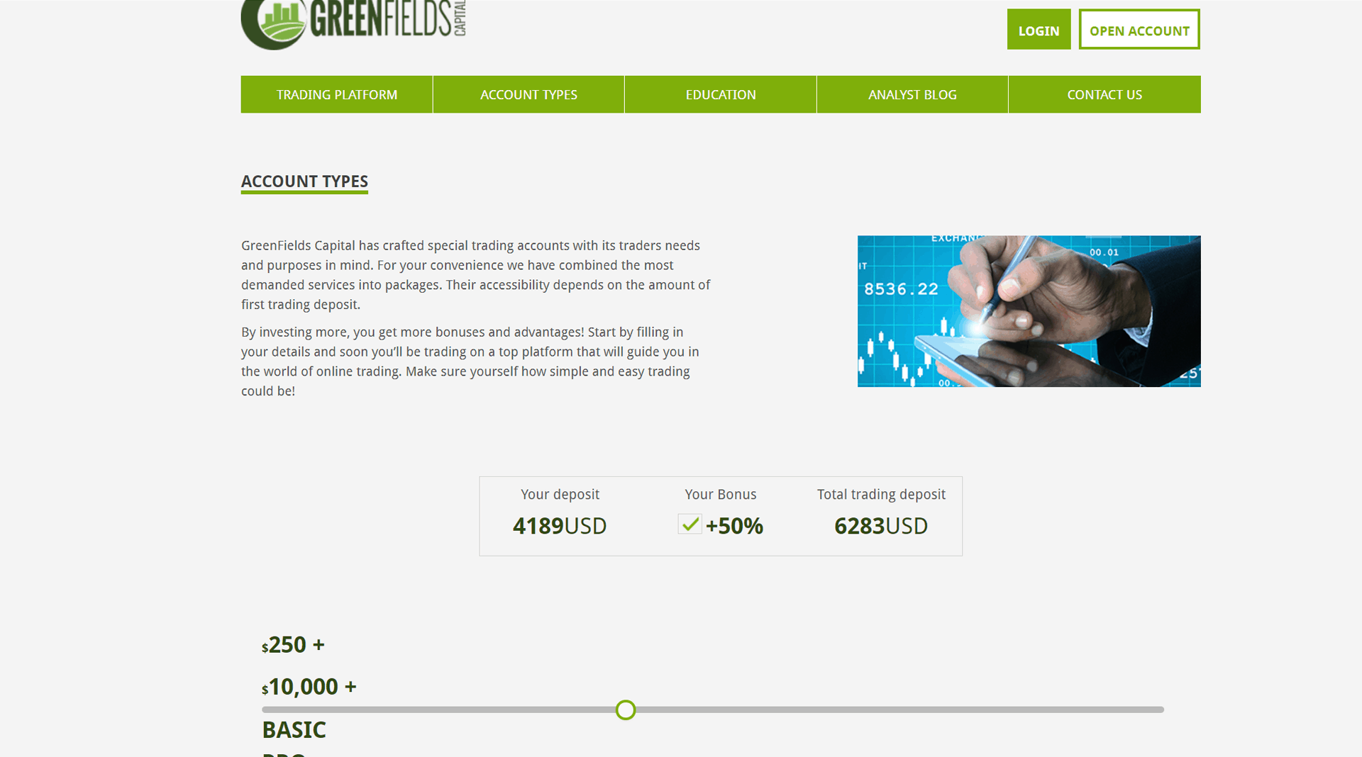 greenfields trading mobile app